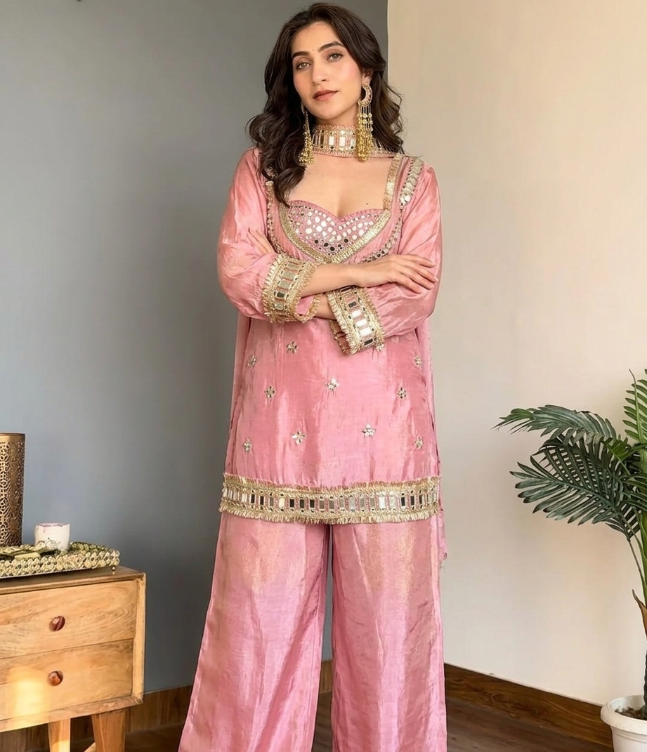 SEQUENCEHOLIC Women Embroidered Kurta with Trousers & Dupatta | Ethnic Kurta Set