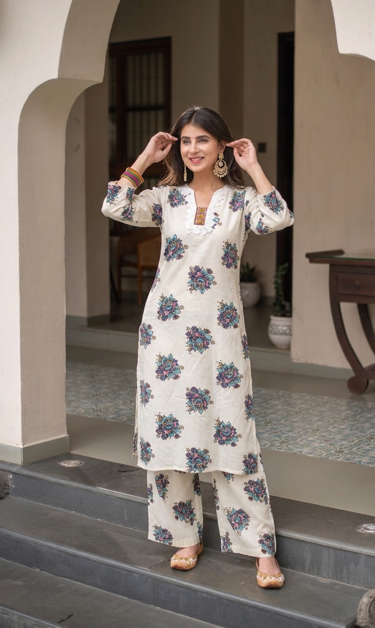 SEQUENCEHOLIC Women Embroidered Kurta with Trousers & Dupatta | Ethnic Kurta Set
