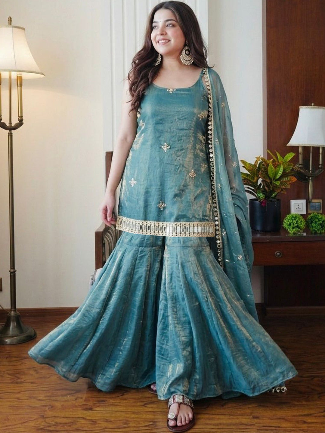 SEQUENCEHOLIC Women Embroidered Kurta with Trousers & Dupatta | Ethnic Kurta Set