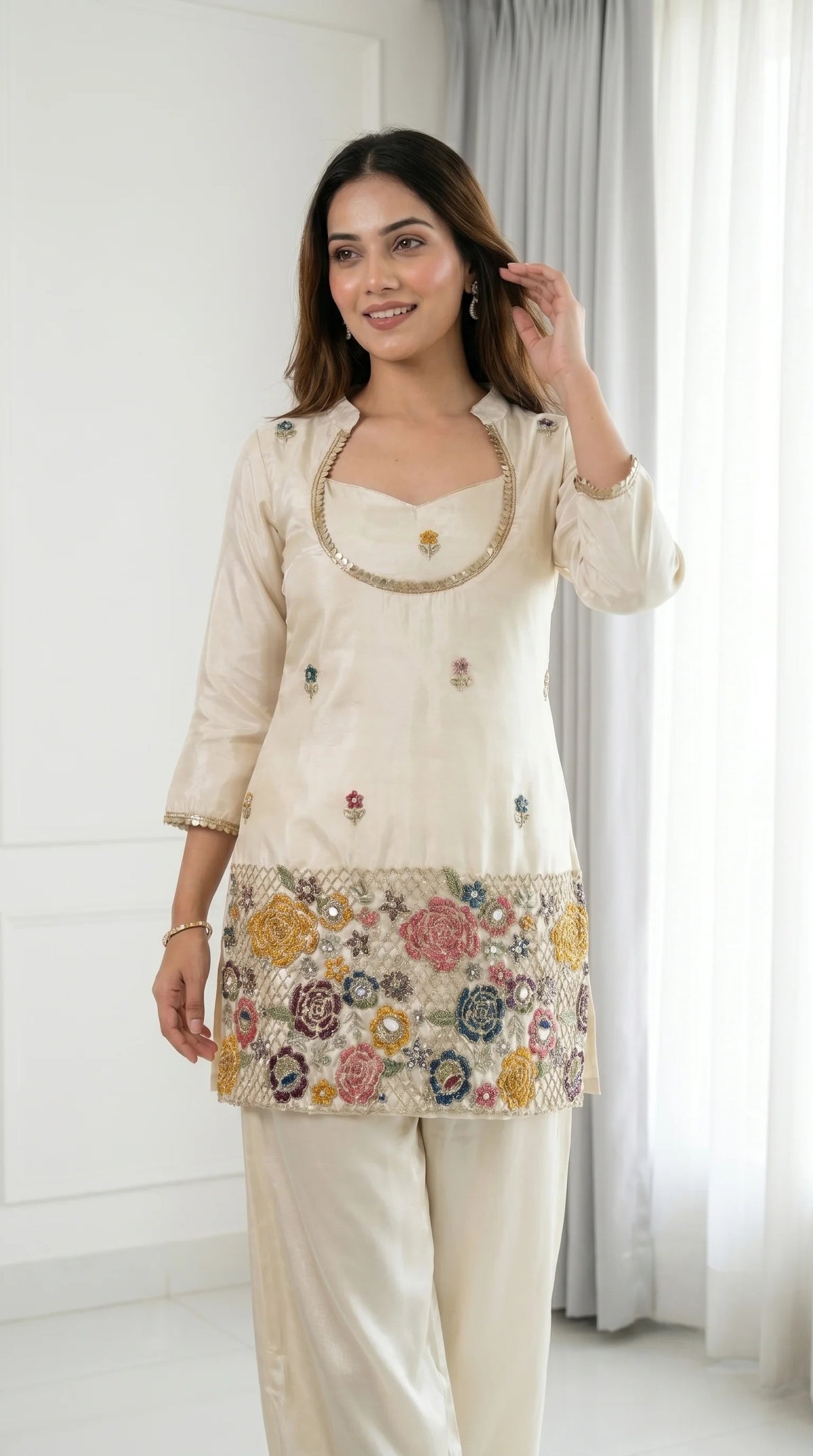 SEQUENCEHOLIC Women Embroidered Kurta with Trousers & Dupatta | Ethnic Kurta Set