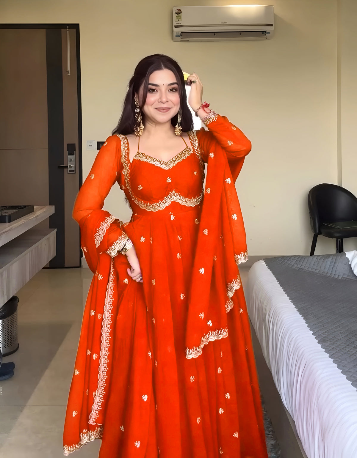 SEQUENCEHOLIC Women Embroidered Kurta with Trousers & Dupatta | Ethnic Kurta Set