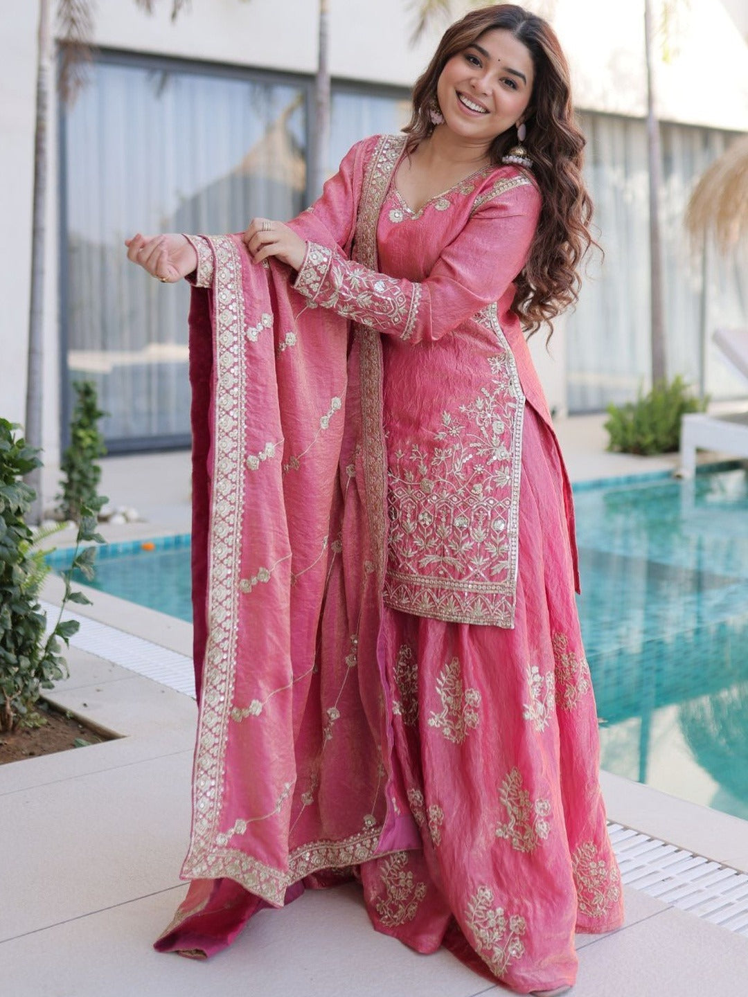 SEQUENCEHOLIC Women Embroidered Kurta with Trousers & Dupatta | Ethnic Kurta Set