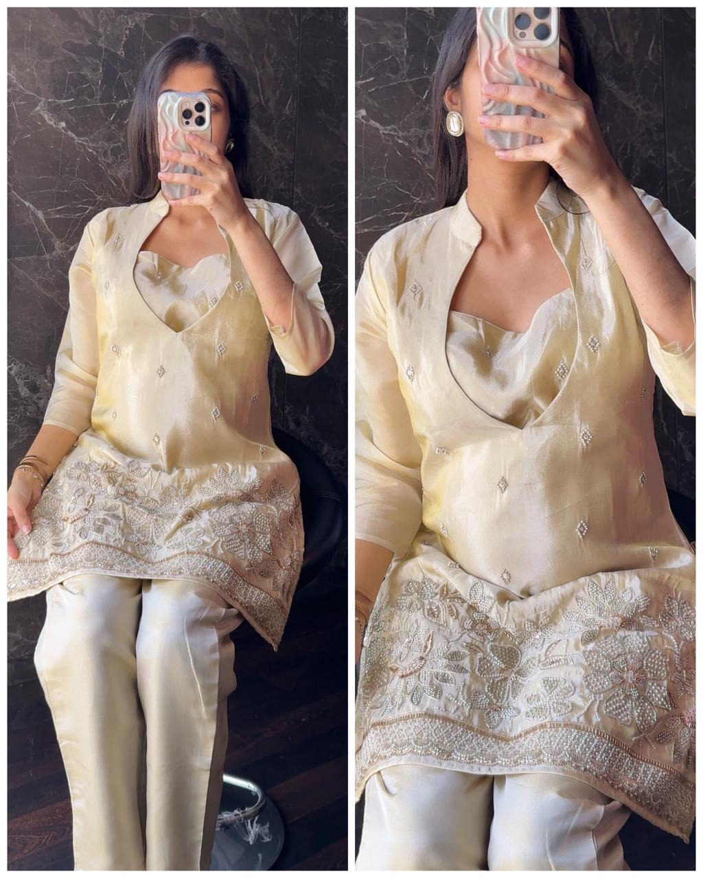 SEQUENCEHOLIC Women Embroidered Kurta with Trousers & Dupatta | Ethnic Kurta Set